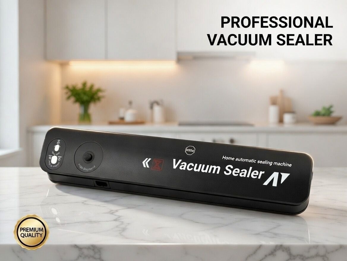 Vacuum Sealer Machine - Food Saver & Kitchen Packaging (110V/220V) + 10 Free Bags