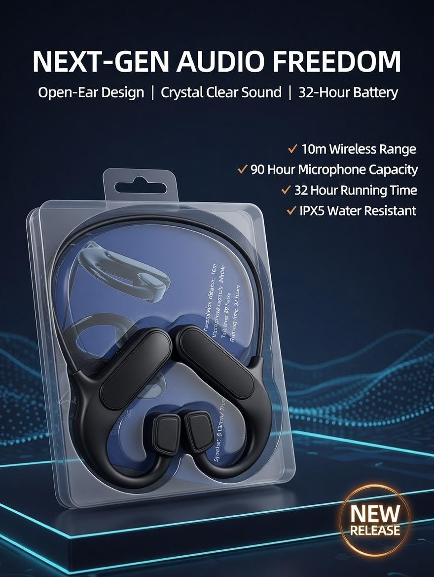 FYHALE VG09 Bone Conduction Wireless Bluetooth Headset