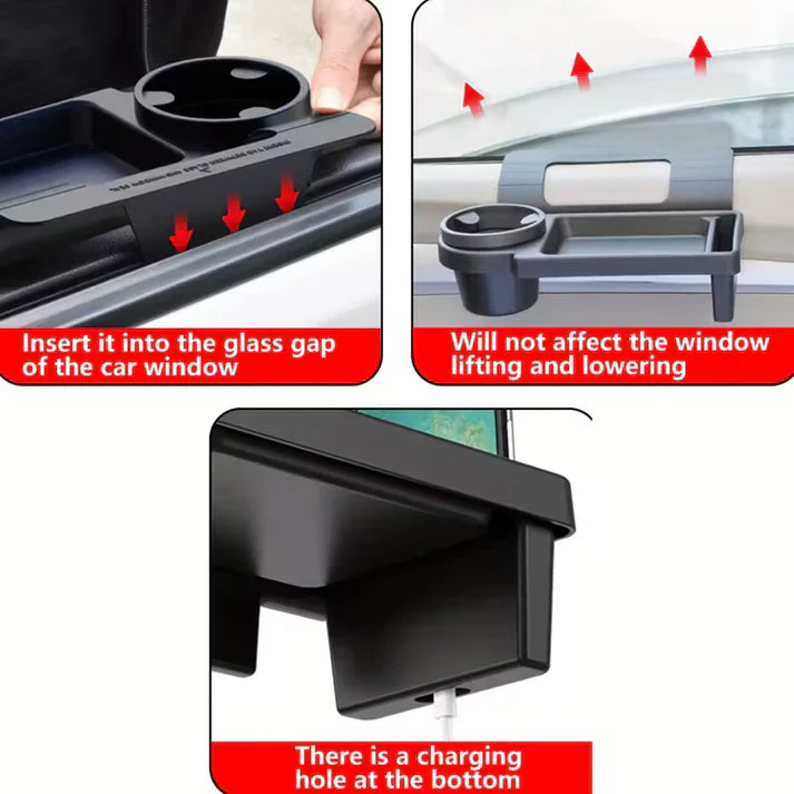 Universal Car Armrest Console Organizer with Phone Mount