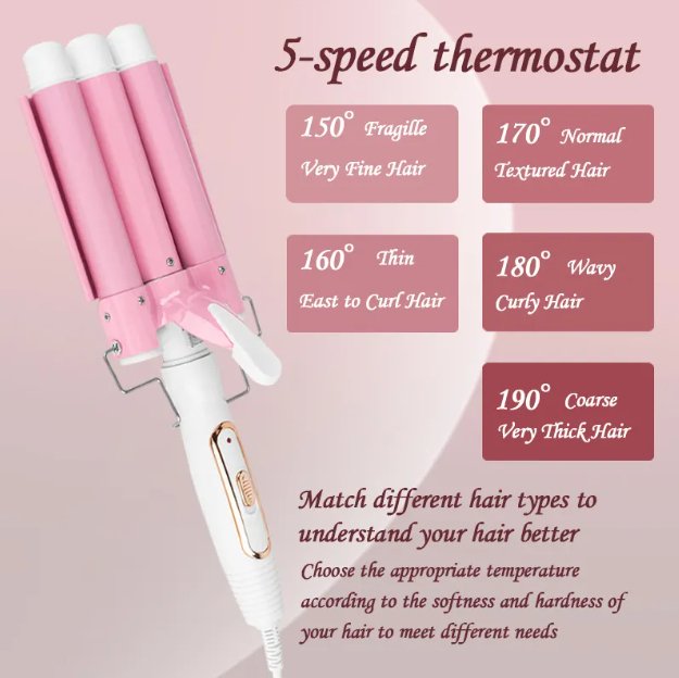 3-in-1 Hair Styling Curler with Electric Heating | Mahal Mart