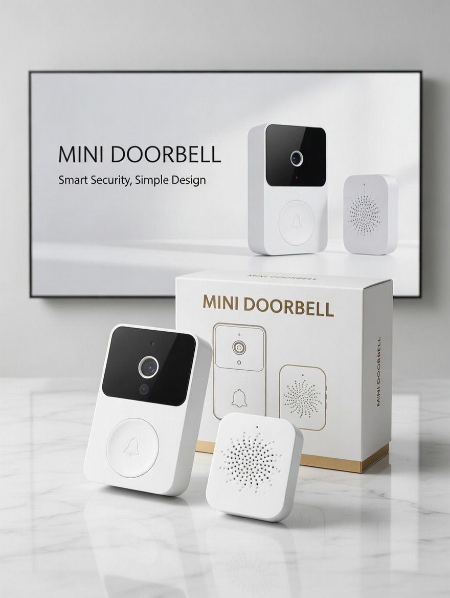 Mini WiFi Video Doorbell Camera – Wireless Smart Security Doorbell
