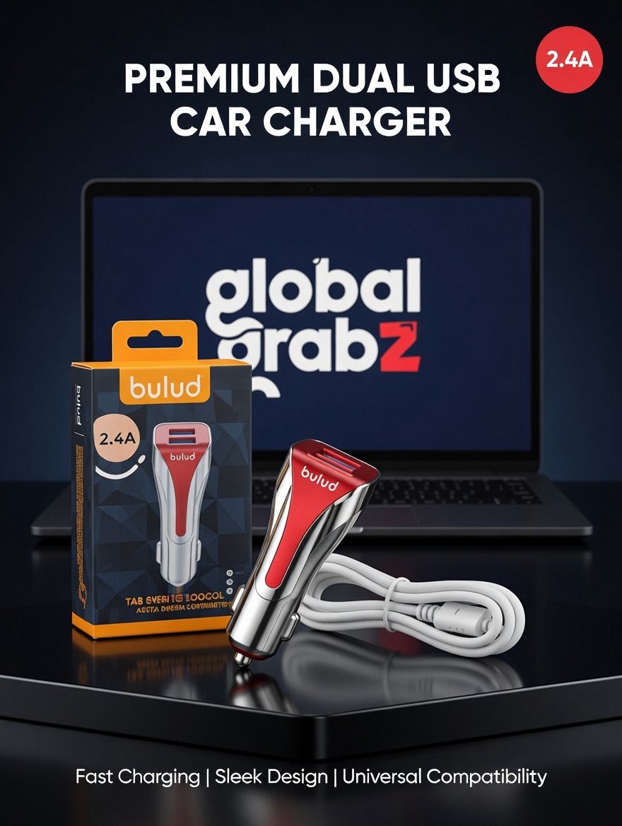 Bulud Premium Dual USB Car Charger (2.4A)